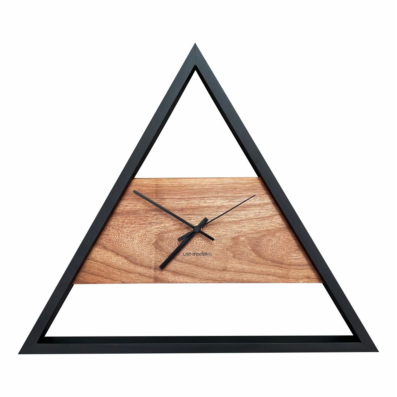Relógio de Parede em Madeira Grande 50cm Design Industrial - Jequitibá - 3