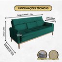 Ver imagem 2 de Sofá Cama Rivieira 1.70m - Verde