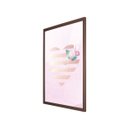 Ver imagem 2 de Quadro 60x40cm 3pçs Love Flores Moldura Rose Vidro