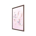 Ver imagem 4 de Quadro 60x40cm 3pçs Love Flores Moldura Rose Vidro