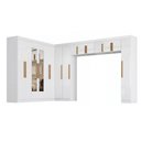 Ver imagem 3 de Guarda-roupa Modulado Cecília 15 Portas 2 Gavetas com Espelho Branco - Pnr Móveis
