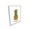 Quadro decorativo 30x20 Frutas nome Inglês Moldura - 2