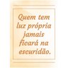 Placa Decorativa Frase Luz Própria Tam 30x42cm - 1