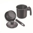 Ver imagem 1 de CUSCUZEIRA INDIVIDUAL 10CM ALUMÍNIO ANTIADERENTE PRETO - DONA CHEFA