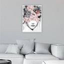 Ver imagem 1 de Quadro 70x50 Mulher com Borboleta Moldura Canvas