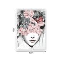 Ver imagem 3 de Quadro 70x50 Mulher com Borboleta Moldura Canvas