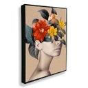 Ver imagem 2 de Quadro 70x50 Mulher Florida Fundo Laranja Canvas