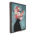 Ver imagem 2 de Quadro 70x50 Mulher Florida Fundo Verde Canvas