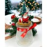 Pote De Vidro Natalino Decorativo Resina Enfeite 100ml - Papai Noel Com Árvore - 3