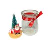 Pote De Vidro Natalino Decorativo Resina Enfeite 100ml - Papai Noel Com Árvore - 2