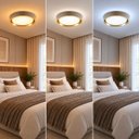 Ver imagem 2 de Plafon LED Sobrepor Yael Redondo 25W Dourado c/ Branco 3 Cores de Luz Luminatti ST3357