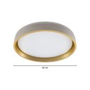 Ver imagem 3 de Plafon LED Sobrepor Yael Redondo 25W Dourado c/ Branco 3 Cores de Luz Luminatti ST3357