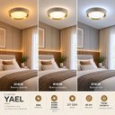 Ver imagem 4 de Plafon LED Sobrepor Yael Redondo 25W Dourado c/ Branco 3 Cores de Luz Luminatti ST3357