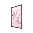 Ver imagem 4 de Quadro 60x40cm 3pçs Love Flores Moldura Rose