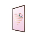 Ver imagem 2 de Quadro 60x40cm 3pçs Love Flores Moldura Rose