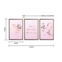 Ver imagem 6 de Quadro 60x40cm 3pçs Love Flores Moldura Rose