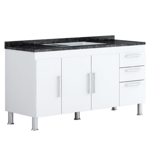 GABINETE DE PIA 150CM BRANCO - 2