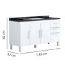 GABINETE DE PIA 150CM BRANCO - 4