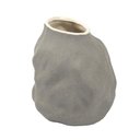 Ver imagem 1 de Vaso Decorativo Organico em Ceramica Cinza Escuro 18x16cm