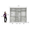 Ver imagem 5 de Guarda Roupa Casal com 3 Portas Espelhadas e 6 Gavetas Sollo Plus Novo Horizonte Branco