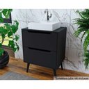 Ver imagem 1 de Balcão P/ Banheiro C/ Pés Bn3639 S/ Cuba C/ 2 Gavetas 60cm Preto - Tecno Mobili