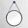 Espelho Adnet Redondo 50cm Preto Suspenso com Alça Preta - 2