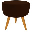 Ver imagem 1 de Banqueta Puff Decorativo Redondo Pé Palito Marrom