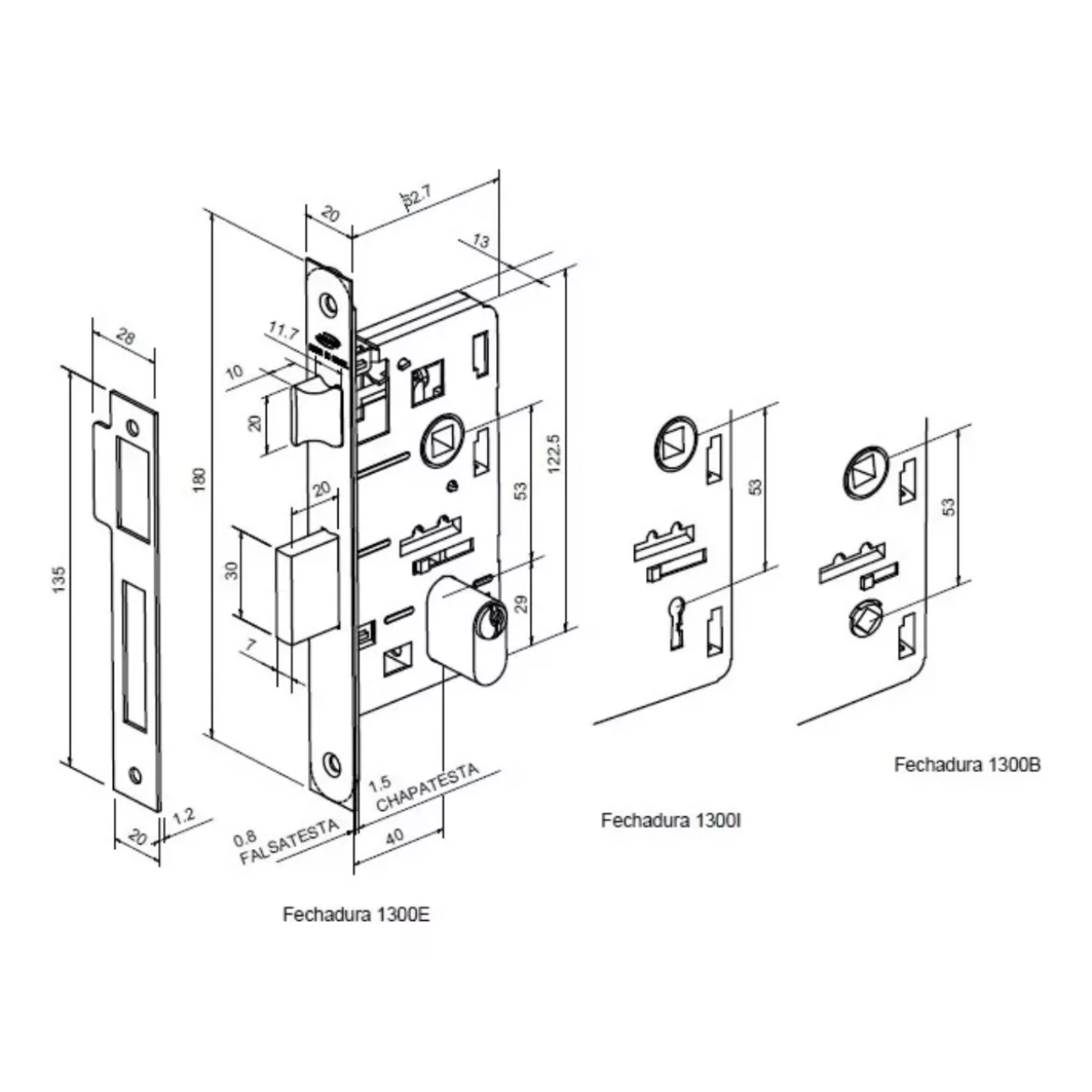 Fechadura Porta Interna Tess Broca 40mm Cromado Imab - 3