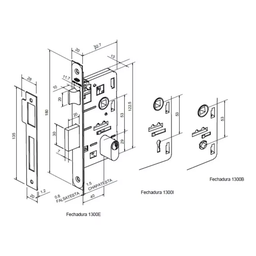 Fechadura Porta Interna Tess Broca 40mm Cromado Imab - 3