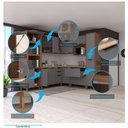 Ver imagem 4 de Cozinha Modulada Completa com 8 Peças Vidro Reflecta Tampos e Paneleiro Aspen Luciane Móveis