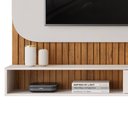 Ver imagem 3 de Painel para TV 65 Polegadas com Nichos Tom para Sala de Estar Freijó Off White DJ Móveis