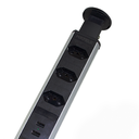 Ver imagem 3 de Tomada Torre para Bancada USB 3 Plug e 2 USB Preto Hafele