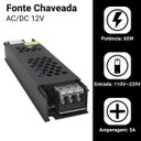 Ver imagem 2 de Fonte Driver Chaveada Slim 12v 5a 60w Bivolt Automática Driver Estabilizado para Fita Led