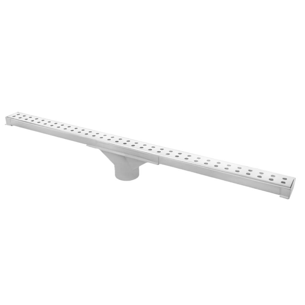 Ralo Linear Em Abs Capri 2,5 X 80 Cm Com Grelha Branco Tecnoperfil - 2
