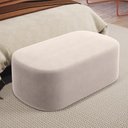 Ver imagem 6 de Puff Decorativo Orgânico para Living Quarto 100cm Doha W01 Suede Bege - Lyam Decor