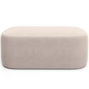 Ver imagem 5 de Puff Decorativo Orgânico para Living Quarto 100cm Doha W01 Suede Bege - Lyam Decor