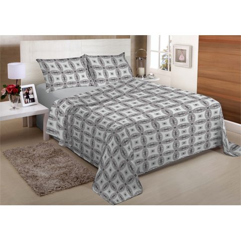 Jogo de Cama Casal 3 Peças (138) com Elastico 70% Algodao 30% Poliester - Encanto:11