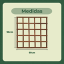 Ver imagem 4 de Treliça Jardim Vertical Eucalipto 90x90 Cm Stain Mogno