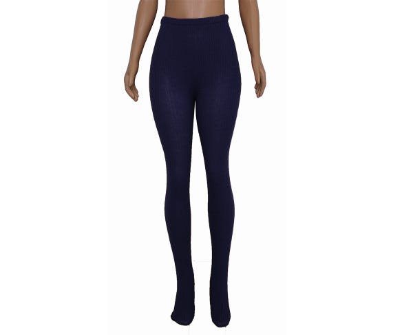 Meia Calça Fuso Grossa Lã Tricô Feminina/Masculina Cós Alto - 1