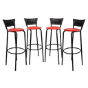 Ver imagem 1 de Kit 4 Cadeiras Alta 80cm para Balcão Ilha Bancada Área Gourmet Bar Piscina Banqueta Itagold