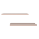 Ver imagem 3 de Kit 2 Prateleiras Retas Decorativas com Suporte Invisível Mdf 60x15 Plancasa:sal Rosa