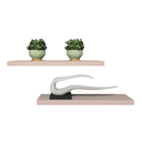 Ver imagem 1 de Kit 2 Prateleiras Retas Decorativas com Suporte Invisível Mdf 60x15 Plancasa:sal Rosa