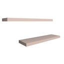 Ver imagem 2 de Kit 2 Prateleiras Retas Decorativas com Suporte Invisível Mdf 60x15 Plancasa:sal Rosa