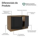 Ver imagem 3 de Balcão Gabinete de Pia 120 cm 2 Portas (sem Tampo) Rustic/Preto Lux Madesa