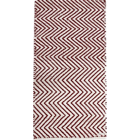 Tapete Tear 60x120 Ma Escama Vermelho Branco