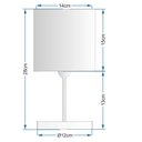 Ver imagem 2 de Abajur Cabeceira Para Quarto Quadrado Vivare Md-2008 Cúpula em Tecido - Bivolt - Branco / Algodão Cr