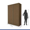 Ver imagem 4 de Guarda Roupa Solteiro Kiara 2 Portas de Correr Minastex