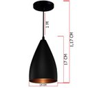 Ver imagem 2 de Kit 3 Pendentes Vegas (Preto Textura / Bronze)