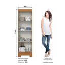 Ver imagem 3 de Armário Multiuso Layla Gold 2 Portas 3 Prateleiras Cinamomo-Off White Casa 812