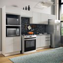Ver imagem 2 de Armário Cozinha Acordes 100% Mdf com Balcão e Portas Branco
